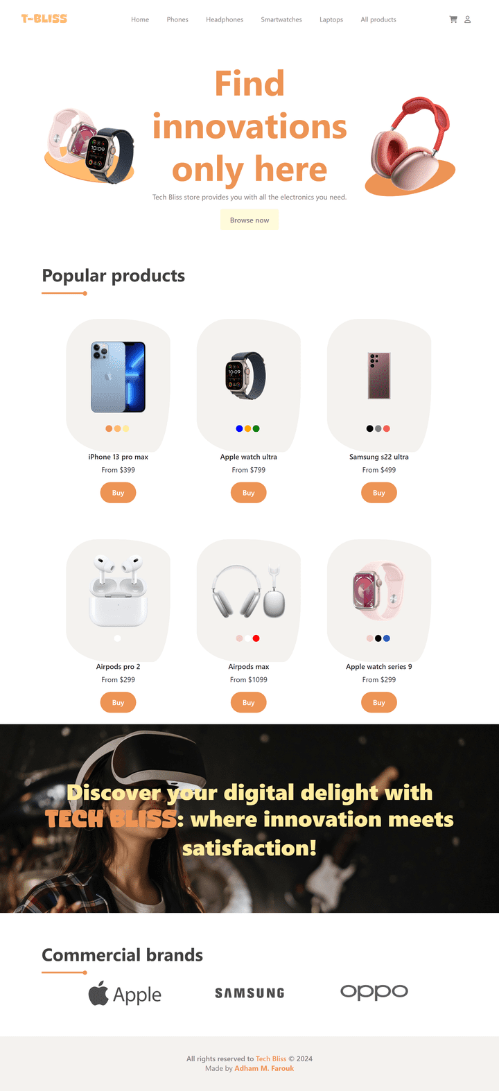 Tech Bliss (E-commerce website)