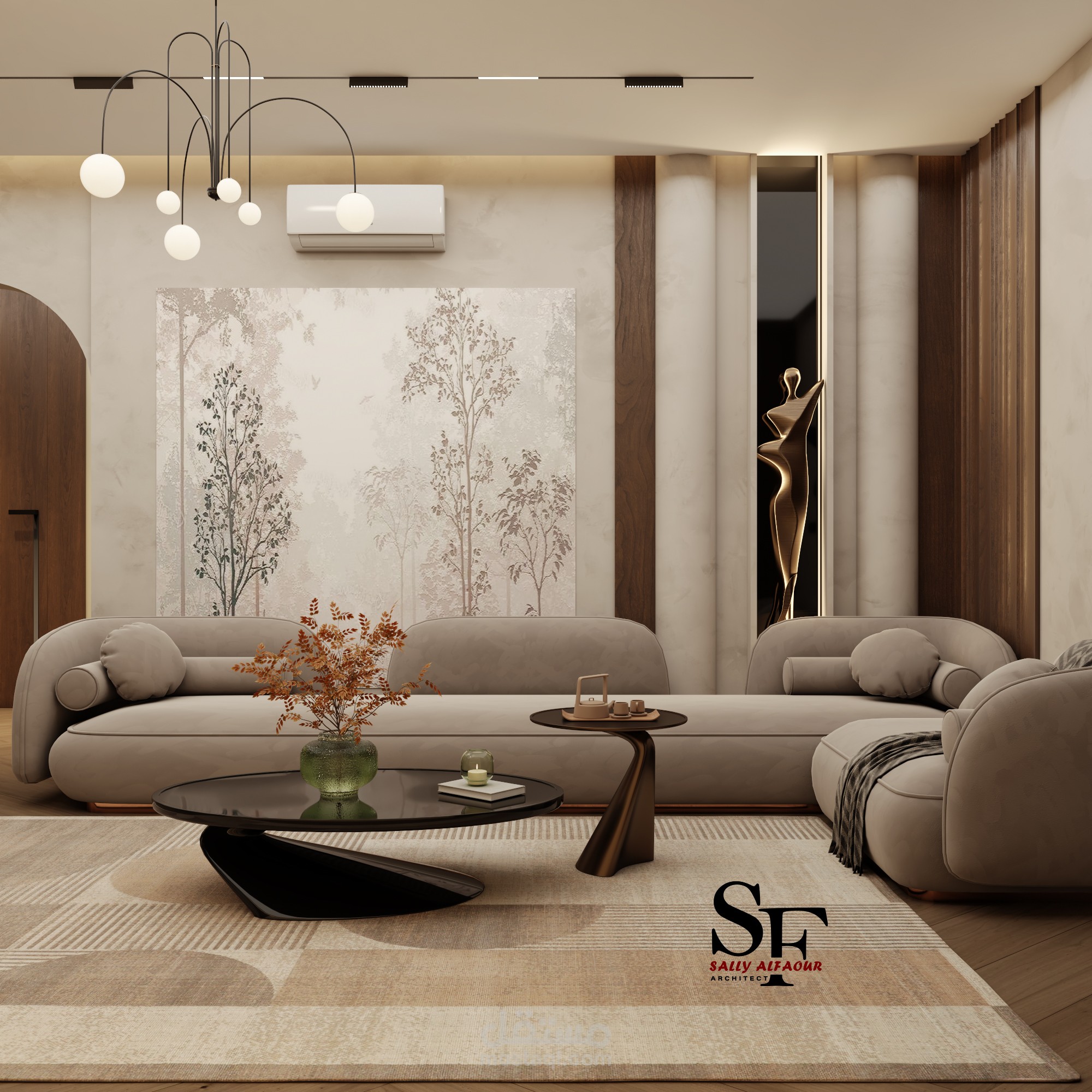تصميم صالة معيشة مودرن