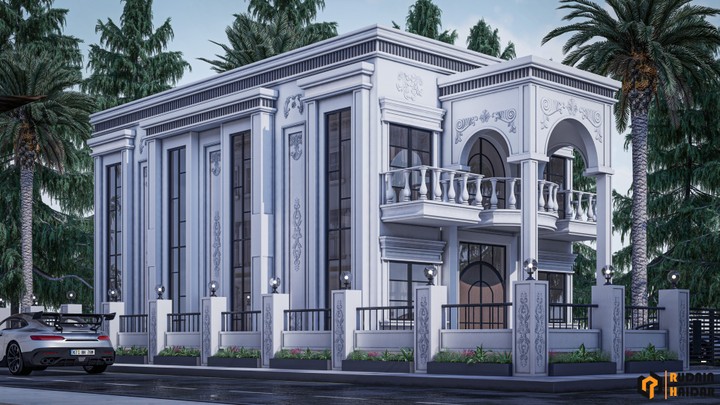 New Classic Villa by Revit & 3Dsmax & LUMION