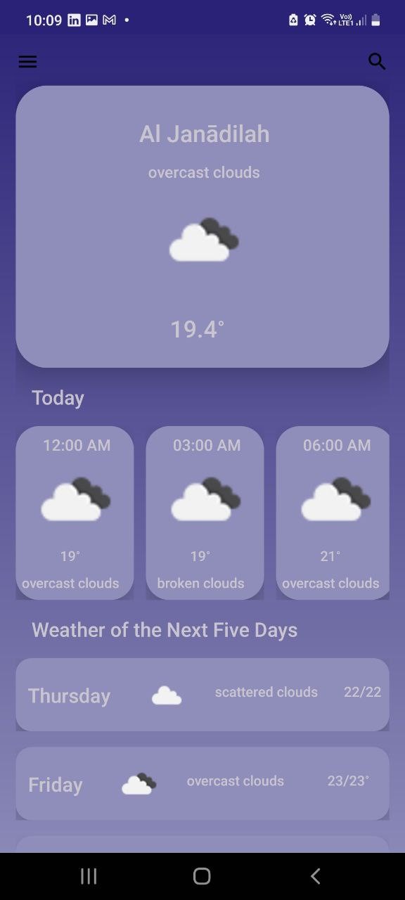 Weather forecast Application