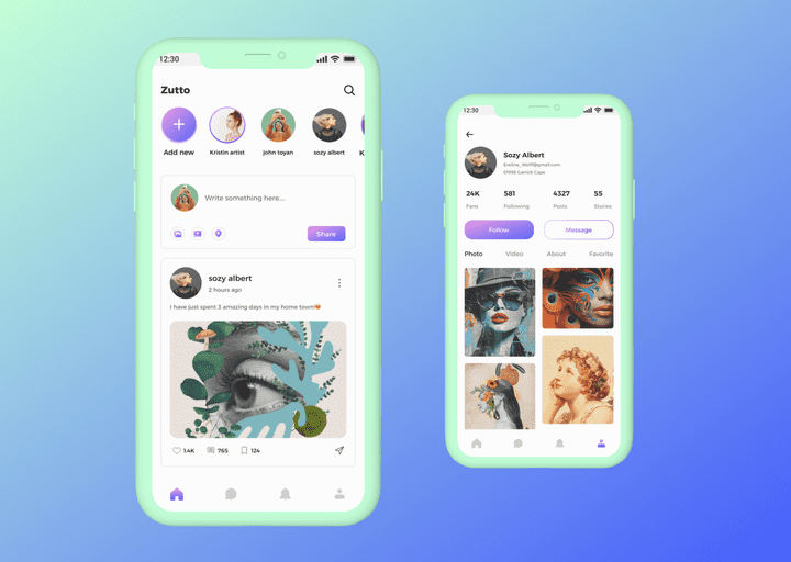 Social media app | Ui design