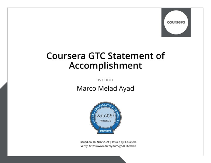 Courses Translation for Coursera