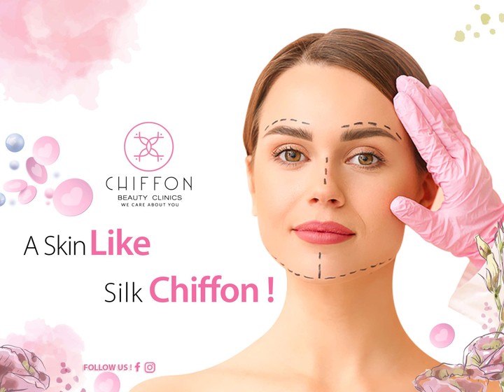 (Social media designs) for Chiffon Beauty Clinics  تصميمات سويال ميديا لعيادة تجميل اسمها شيفون