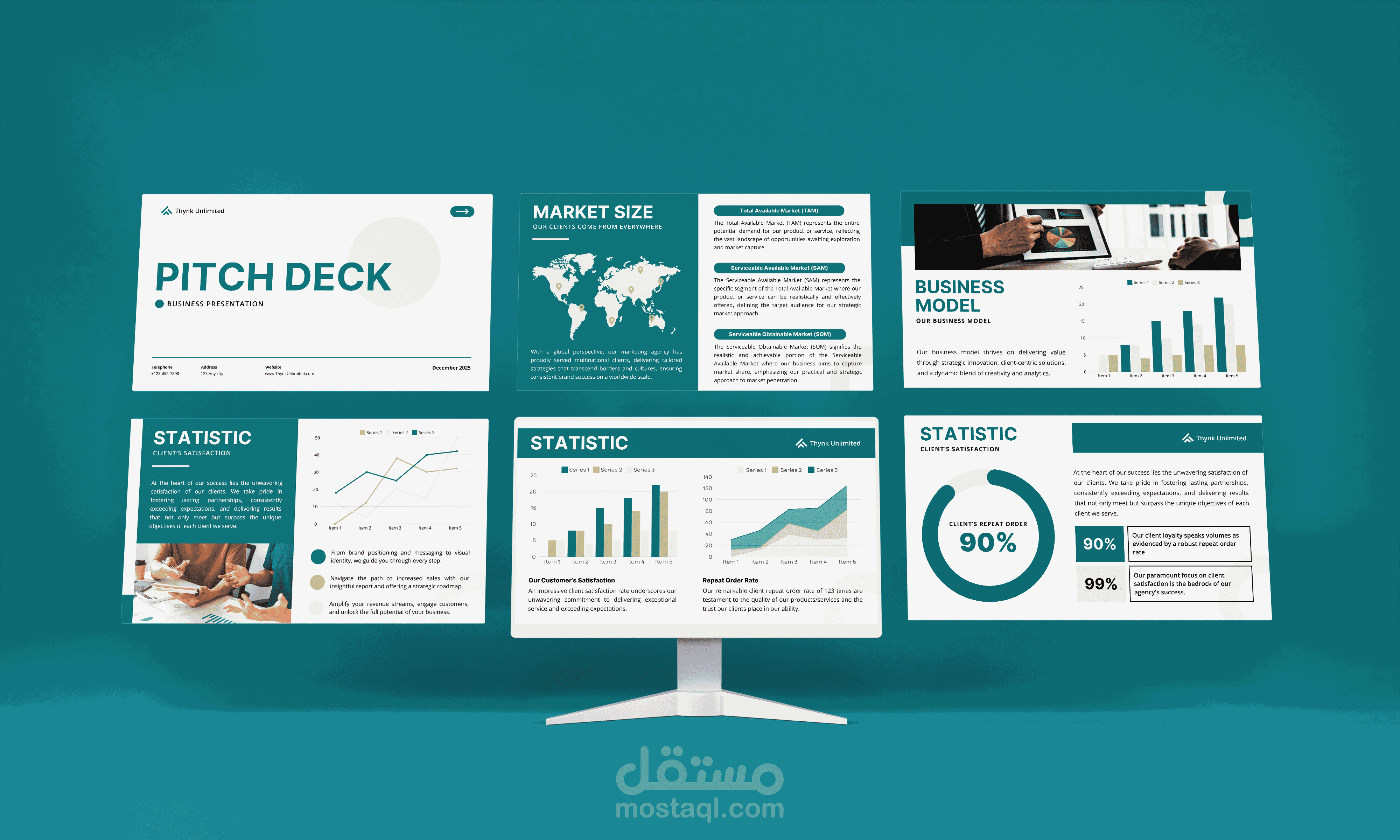 نموذج عرض تقديمي  Business Pitch Deck