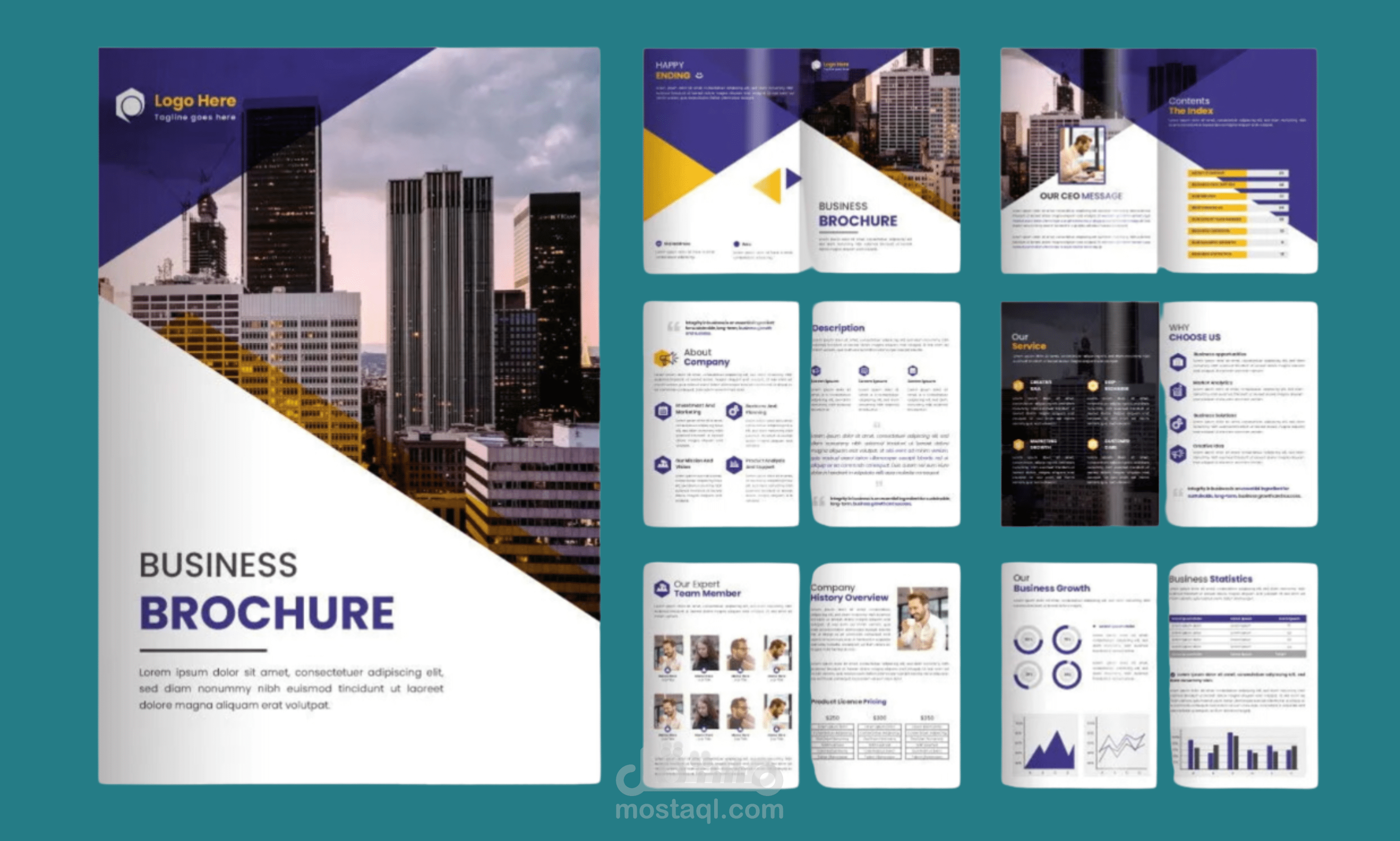 نماذج بروفايل شركات Design Company Profile.