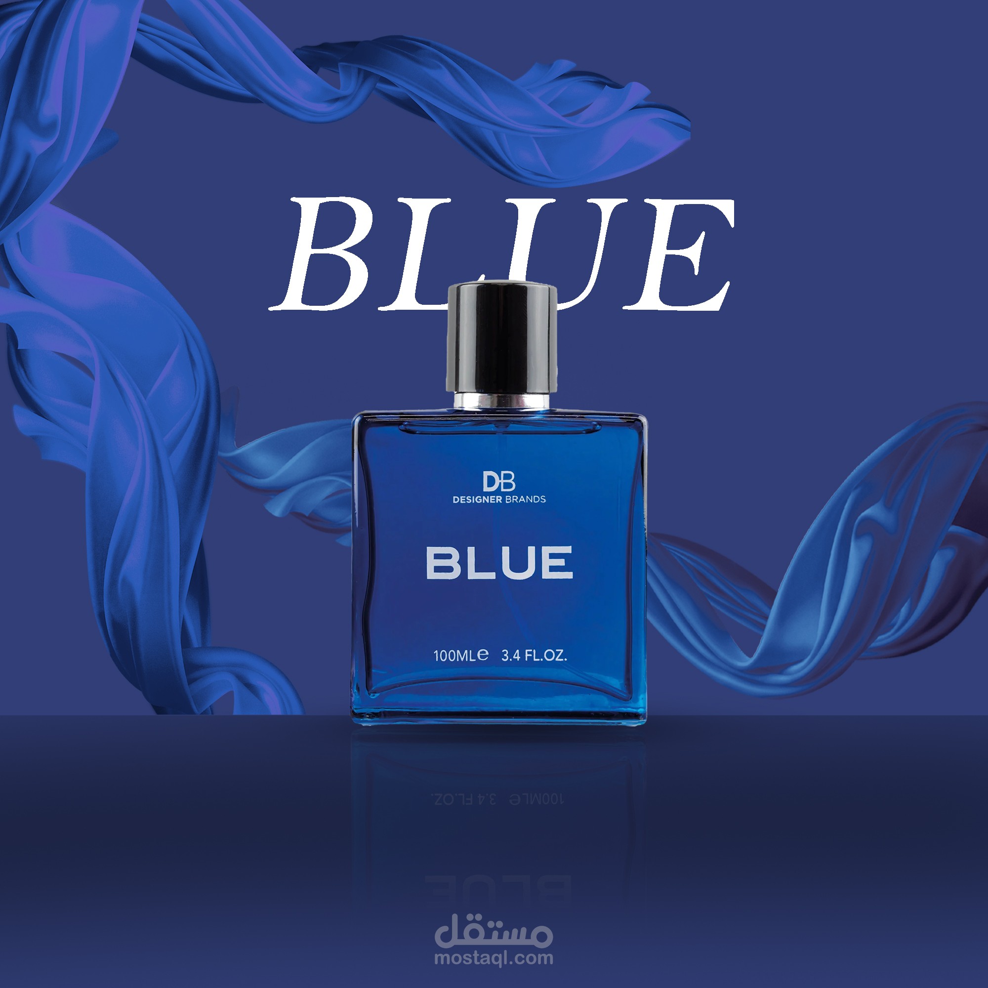 تصميم سوشيال ميديا لعطر BLUE