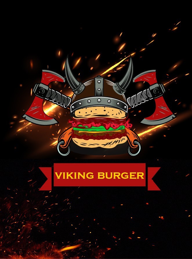 هوية بصرية لمطعمviking burger