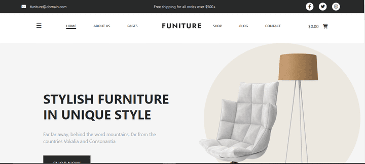 Furniture Gallery Website
