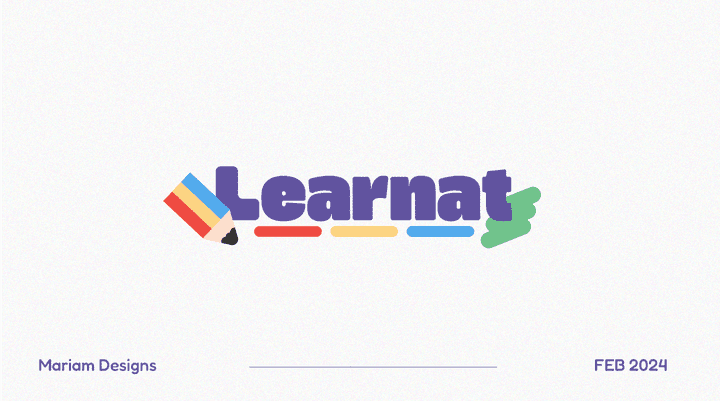 الهوية البصرية لموقع "LEARNAT" التعليمي