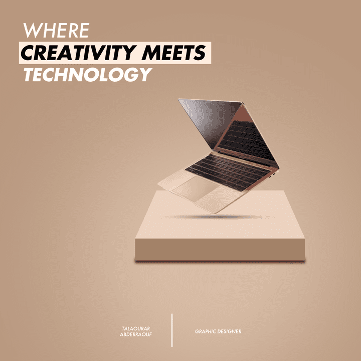 WHERE CREATIVITY MEETS TECHNOLOGY, SOCIAL MEDIA POSTER