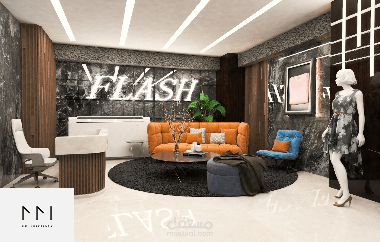 تصميم مركز ملابس جاهزة – عرض جذّاب وتجربة تسوق مميزة