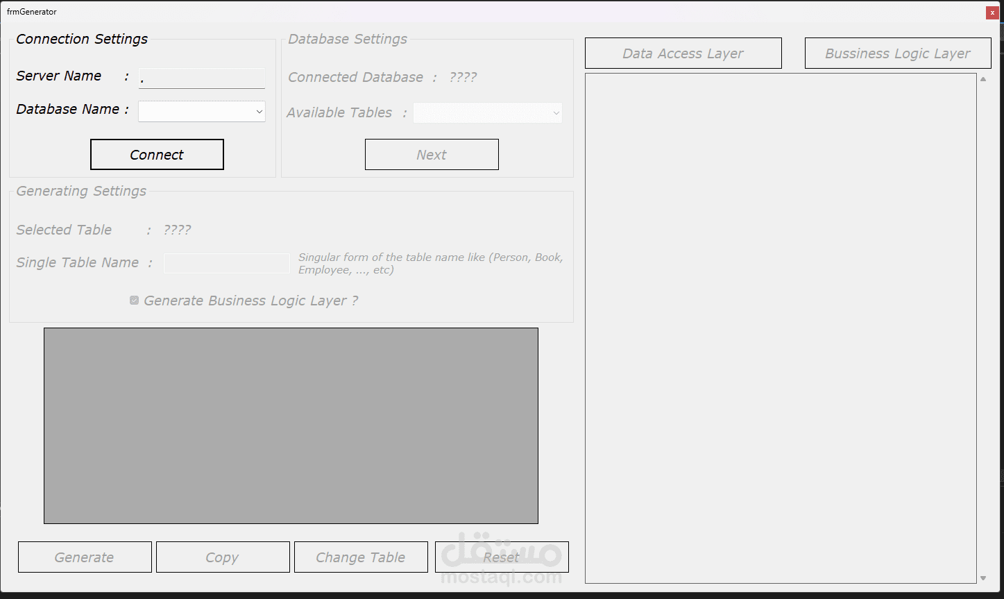 ADO.Net Generator