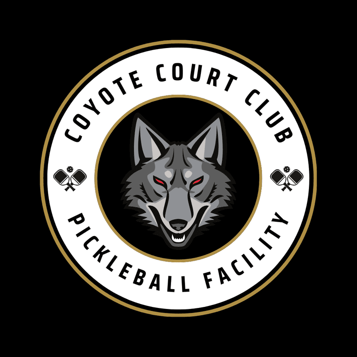 "A logo for Pickleball facility called "Coyote Court Club