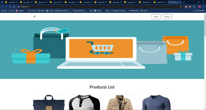 مشروع Ecommerce ابتدائي