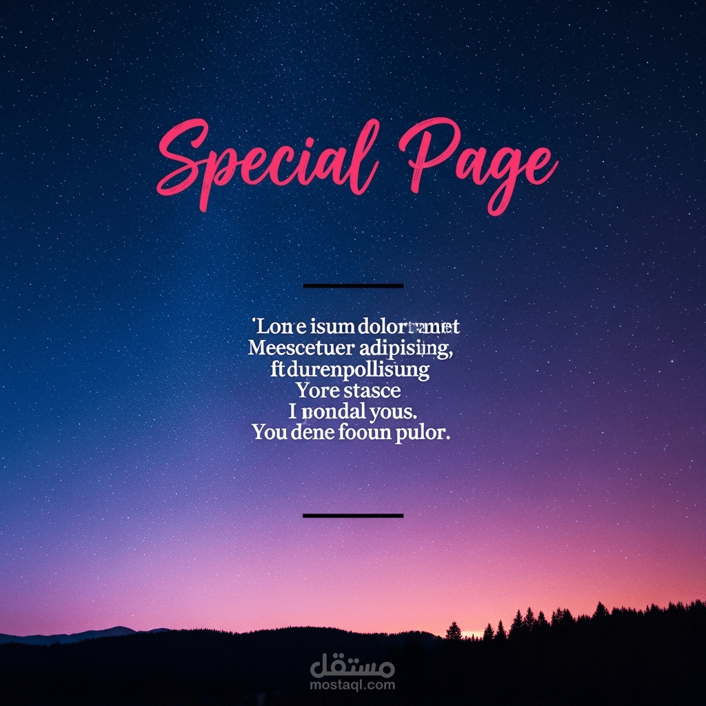 création page  spéciale