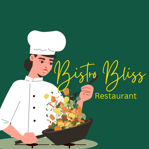 "تصميم شعار مطعم "Bistro Bliss" إضفاء الطابع الصحي والحيوي على هوية المطعم"