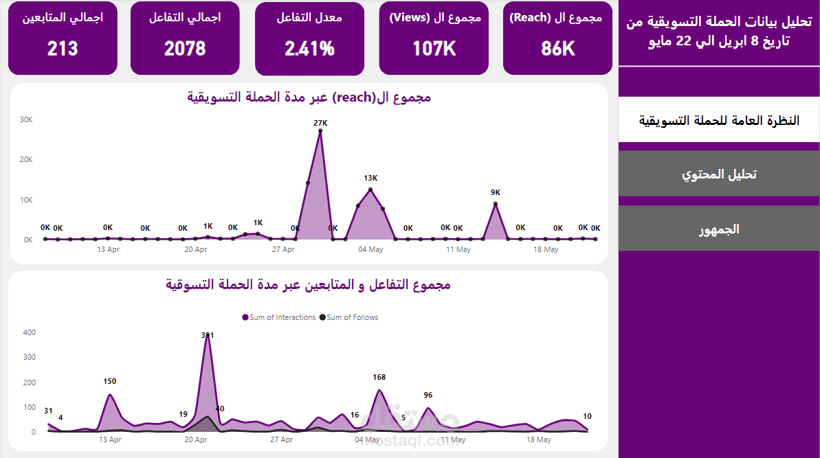 تحليل بيانات حملة تسويقية