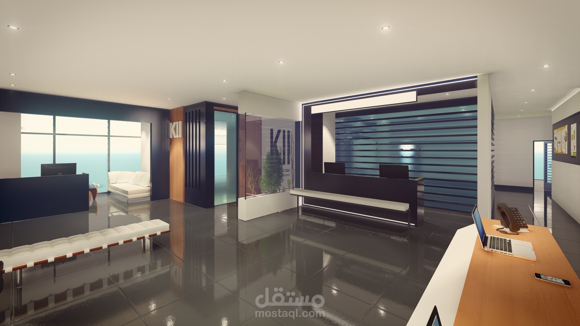 تصميم داخلي لمعهد الخوارزمي الدولي