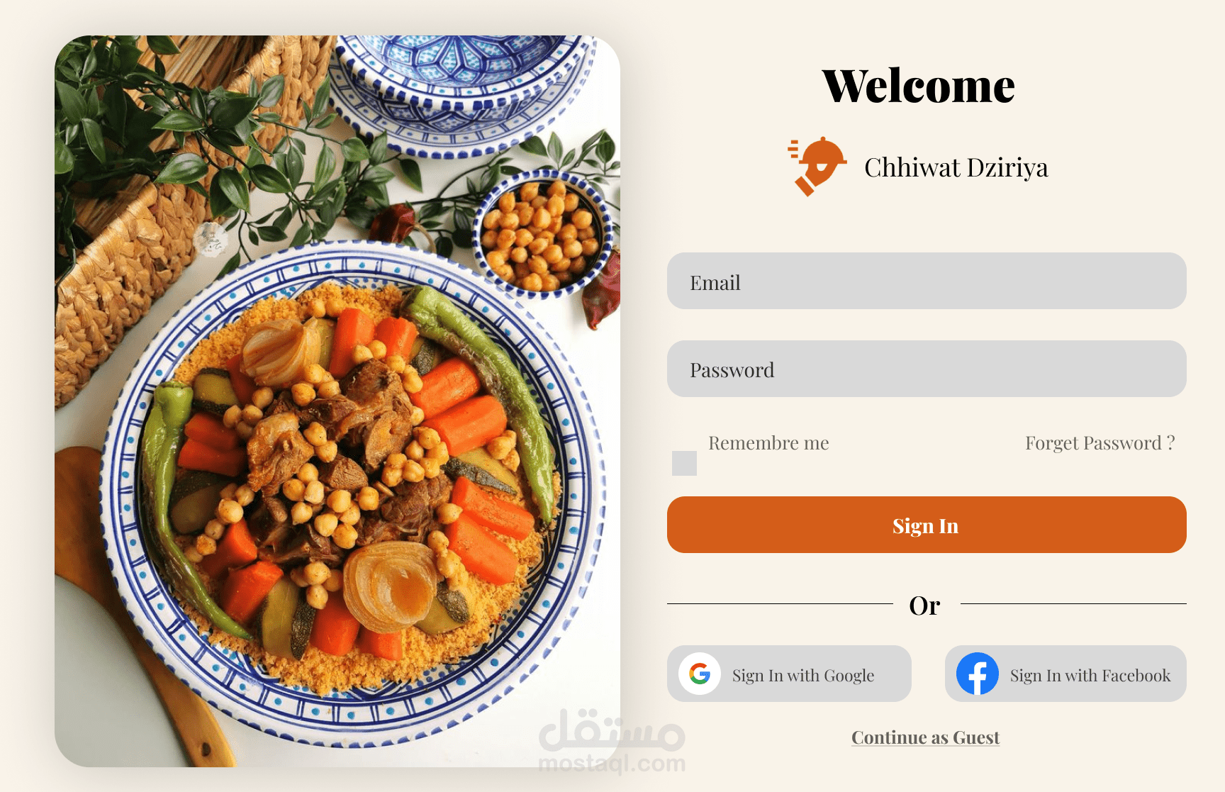 Traditional algerian food website