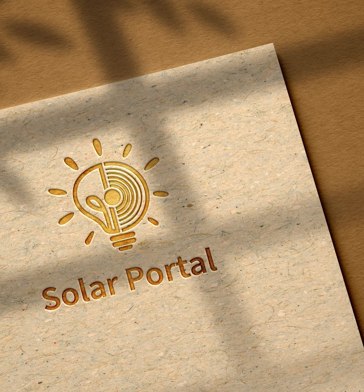 mockup logo solar portal