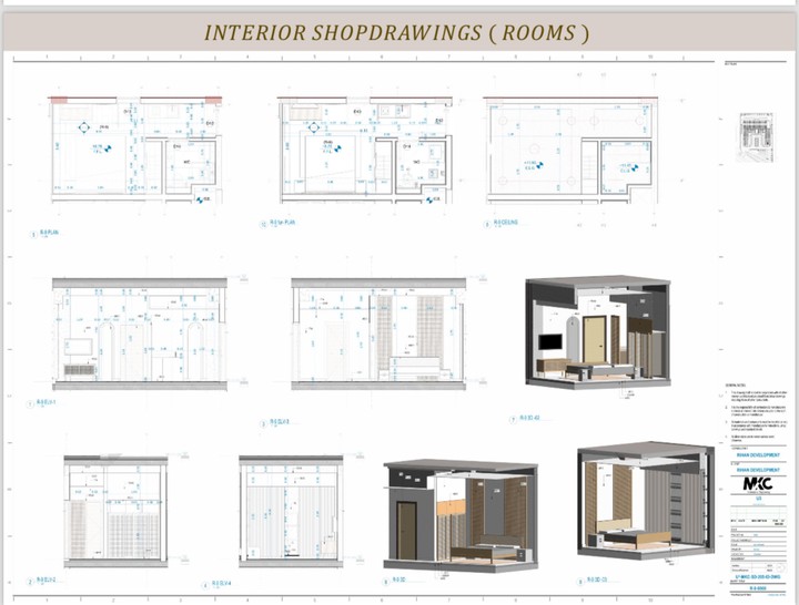 Interior shop drawings