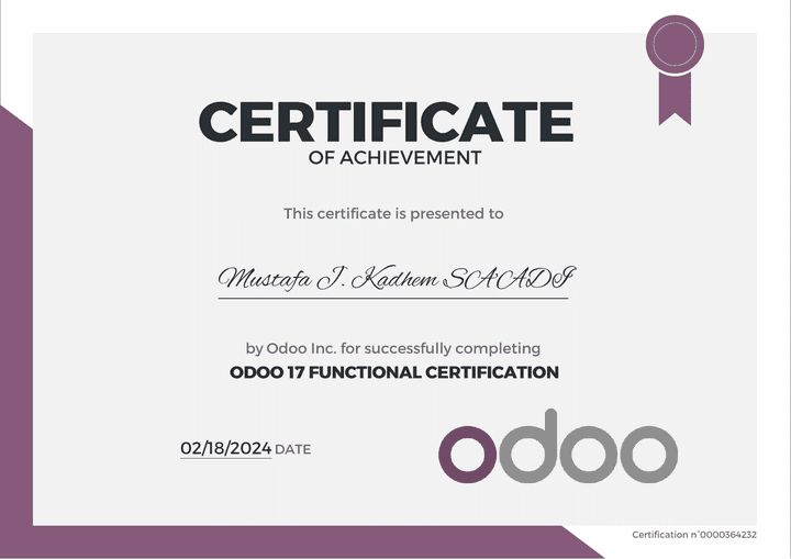 odoo functional certification