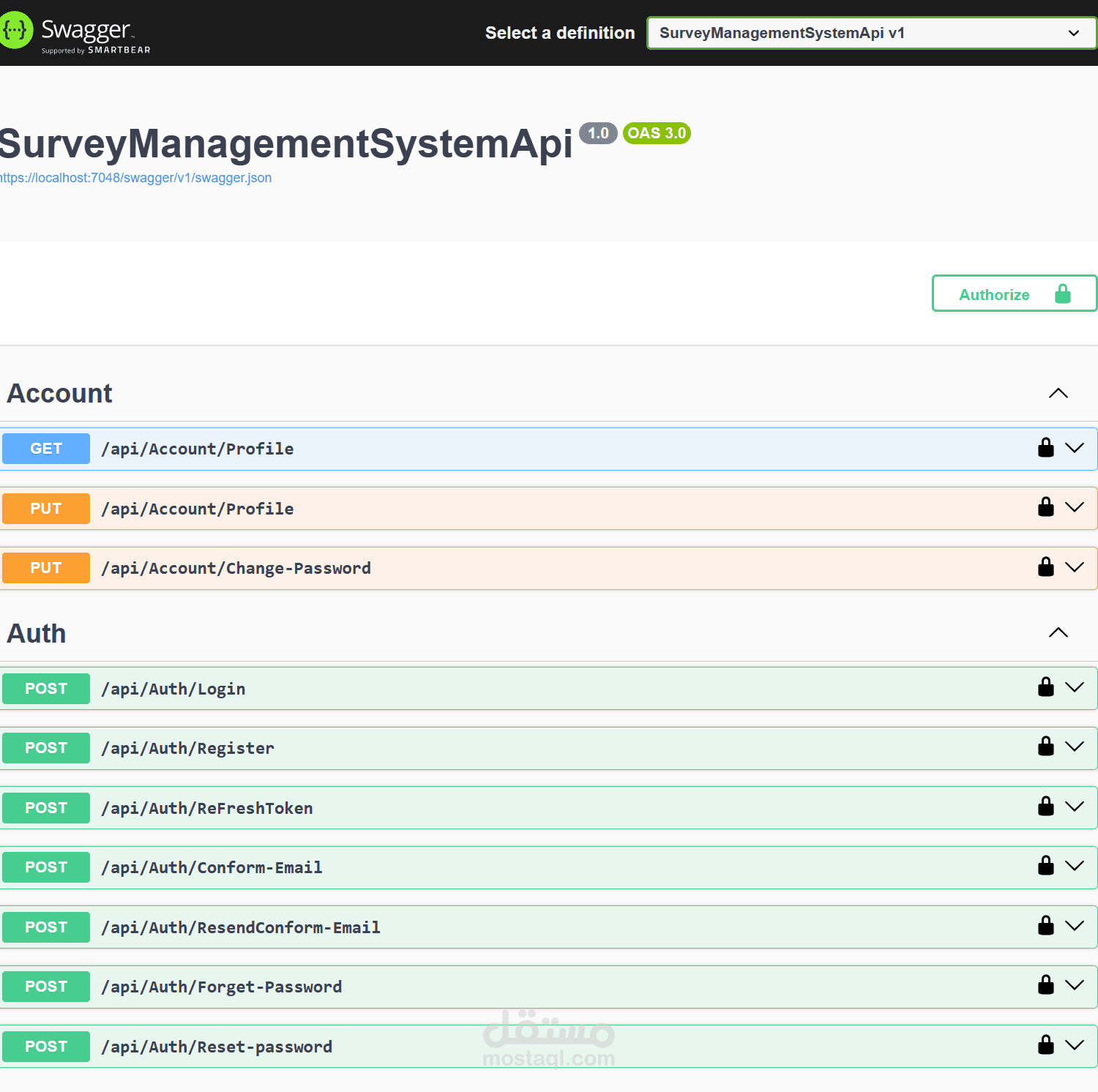 API لاستبيانات واستطلاعات الرأي مع لوحة تحكم متقدمة