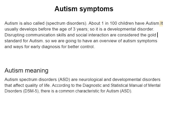 AUTISM