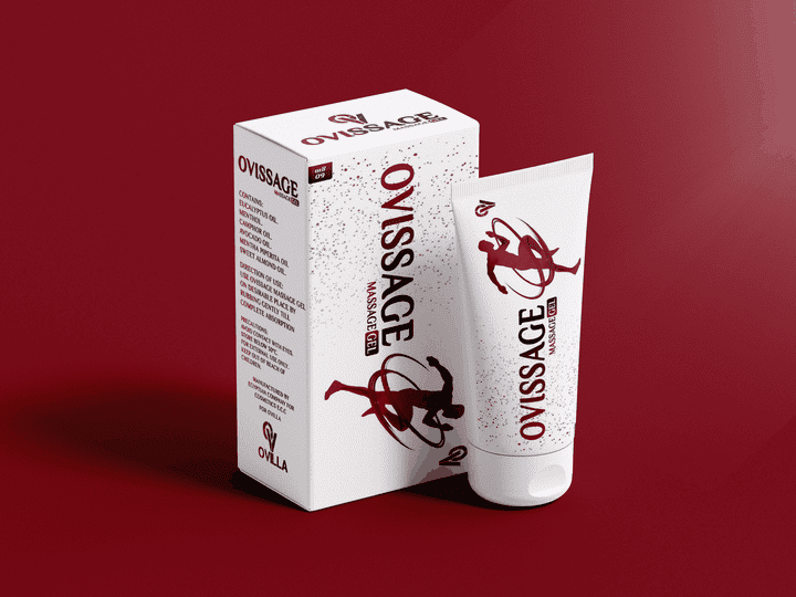 Ovissage Massage Gel Packaging design