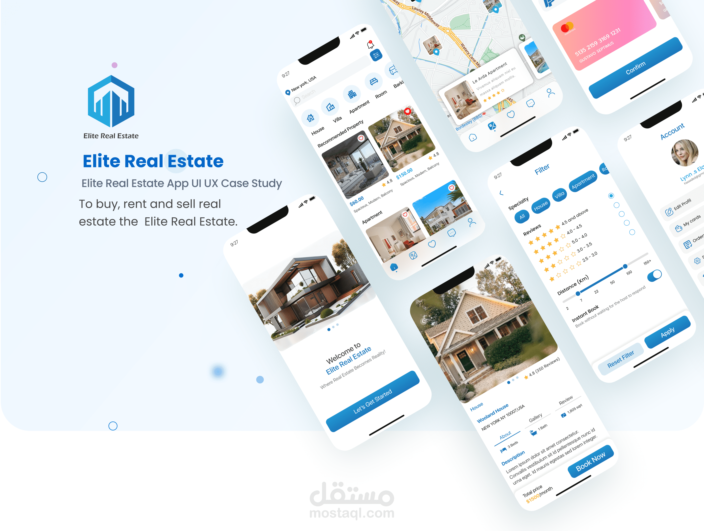 Elite Real Estate | App Design | UIUX Design