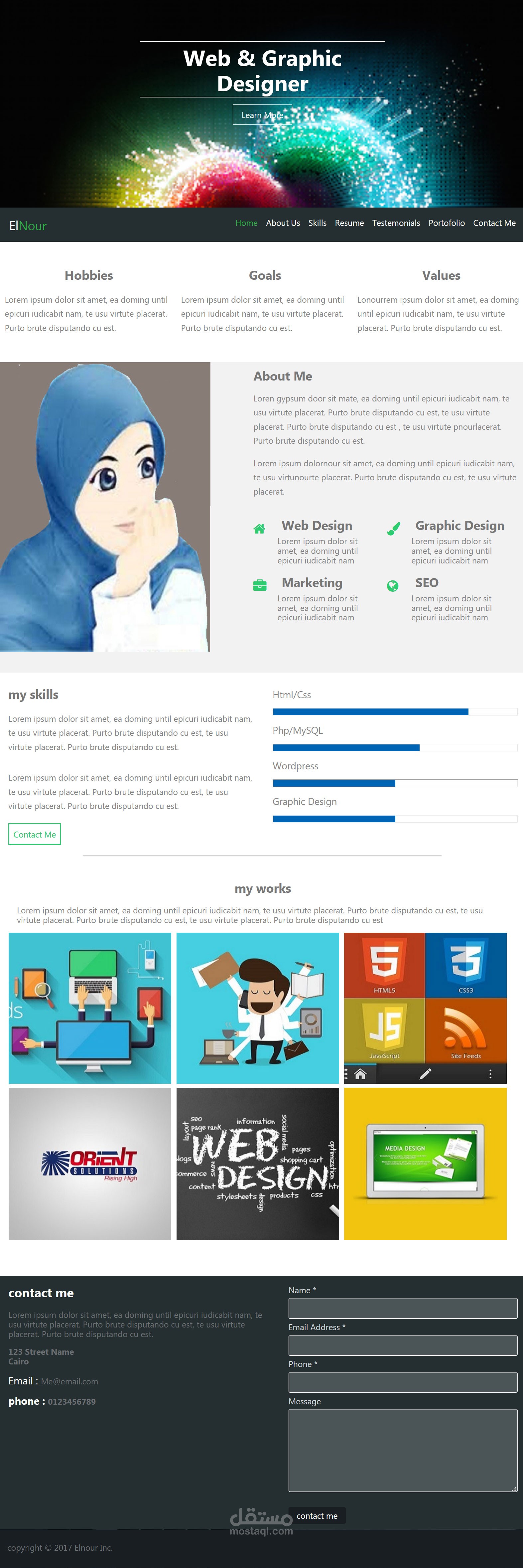 psd to html,css مستقل