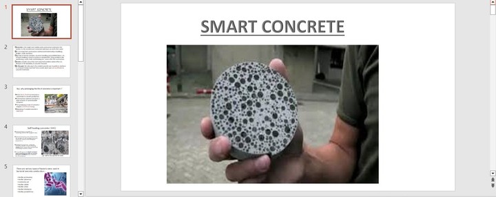 Powerpoint presentation on Smart cement