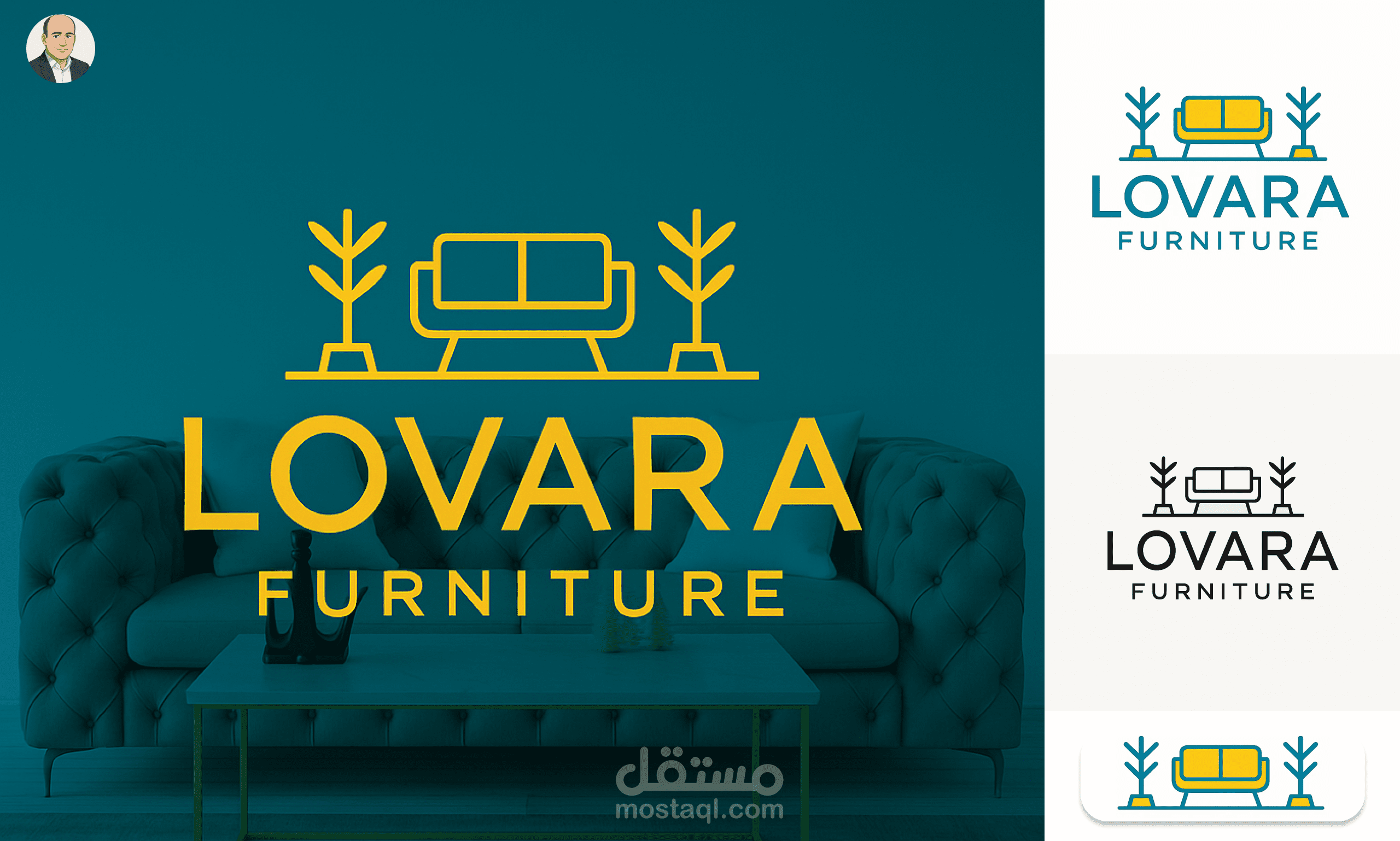 شعار LOVARA Furniture — تصميم علامة تجارية لمتجر أثاث