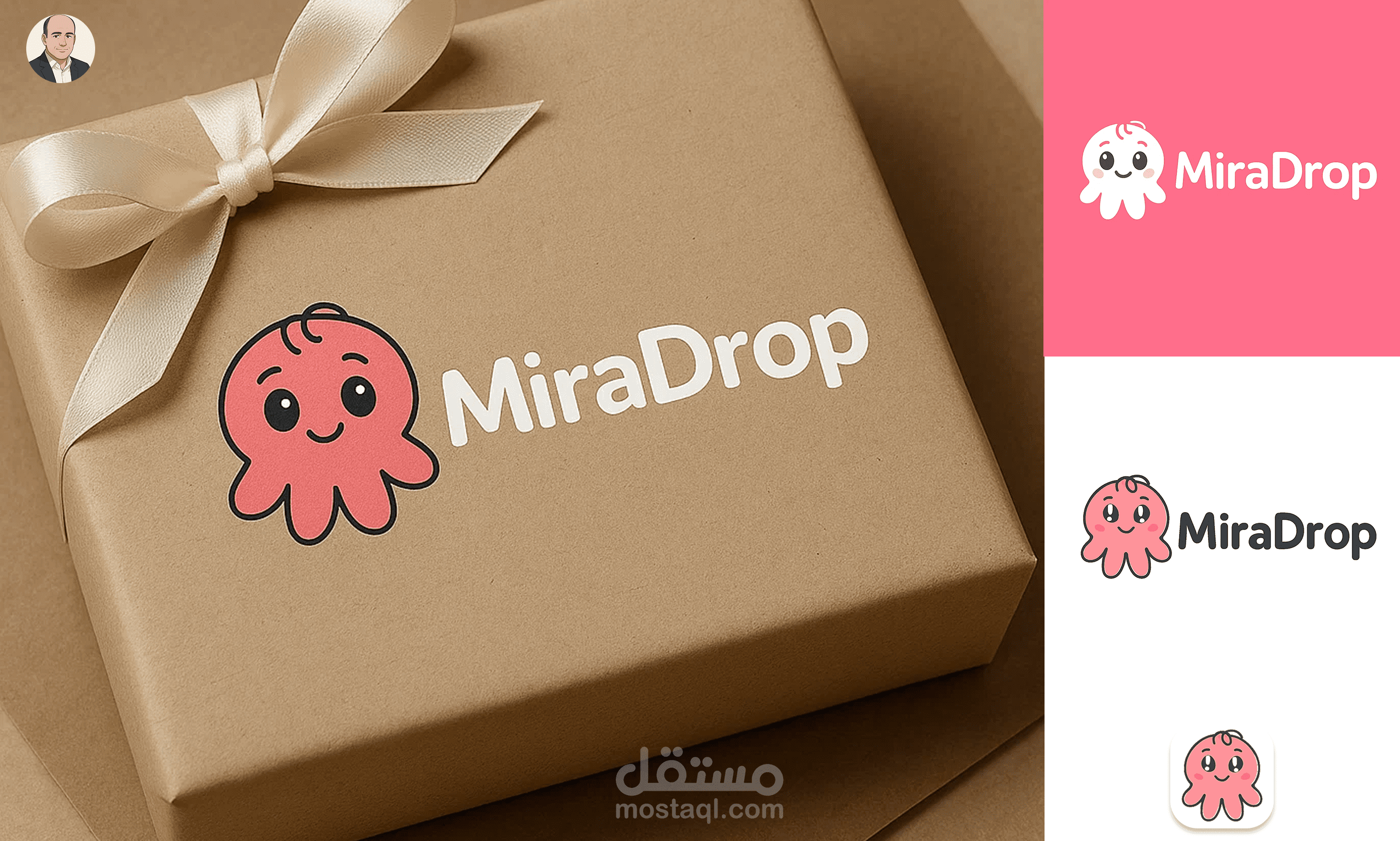 شعار شخصية (Mascot Logo) لعلامة MiraDrop