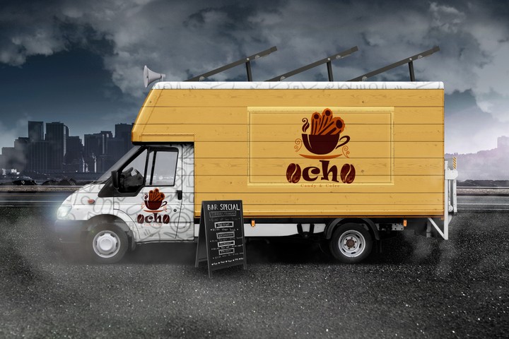 تصميم شعار ocho cofee