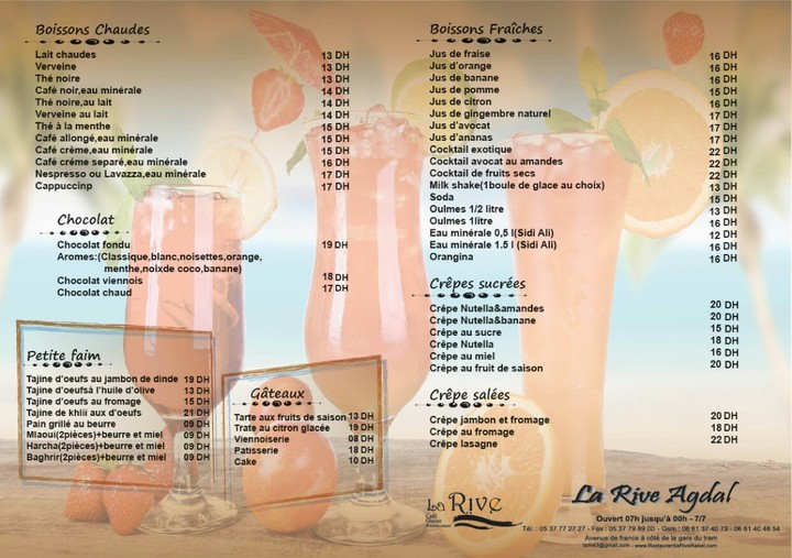 Menu la Rive