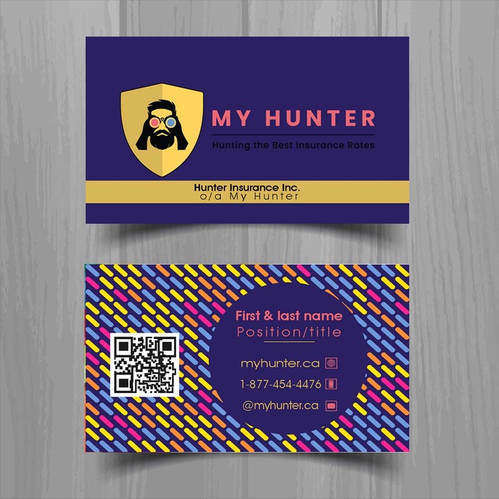 My hunter business card