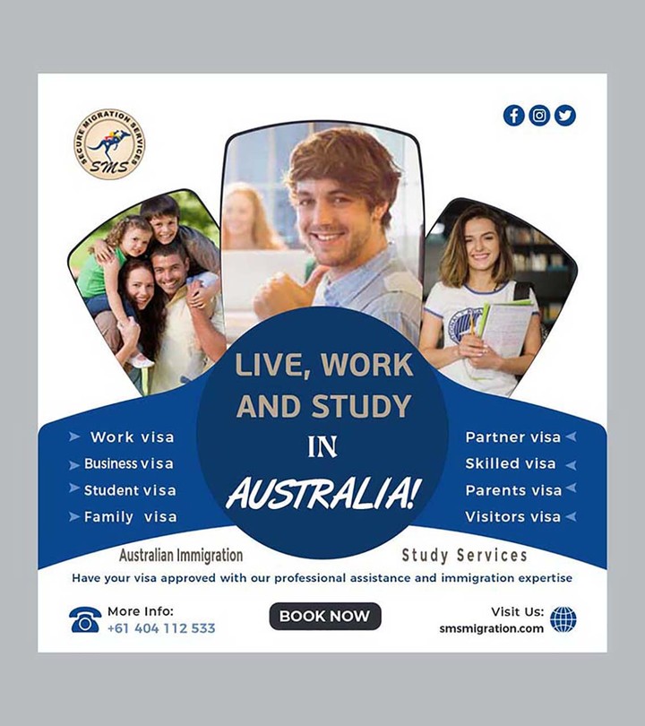 live, work and study in Australia flyer