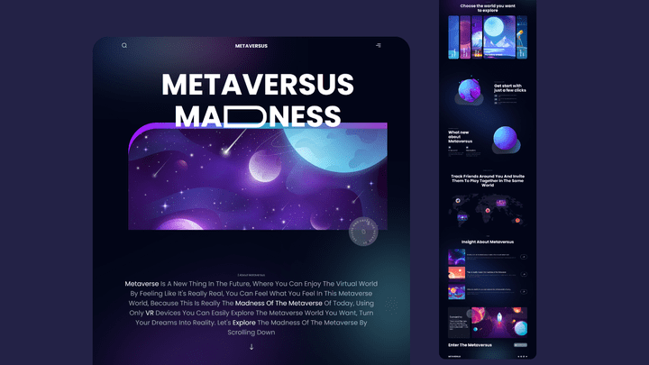 Metaversus MadnessVR website