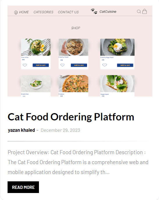 Cat Food Ordering Platform