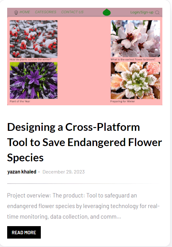 Designing a Cross-Platform Tool to Save Endangered Flower Species