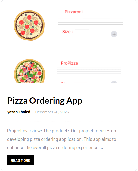 Pizza Ordering App