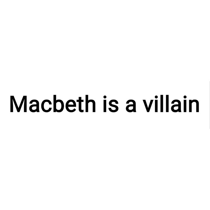 مقال حول كون ماكبيث شرير أم ضحية من مسرحية "Macbeth" للكاتب الرائع ويليام شكسبير.