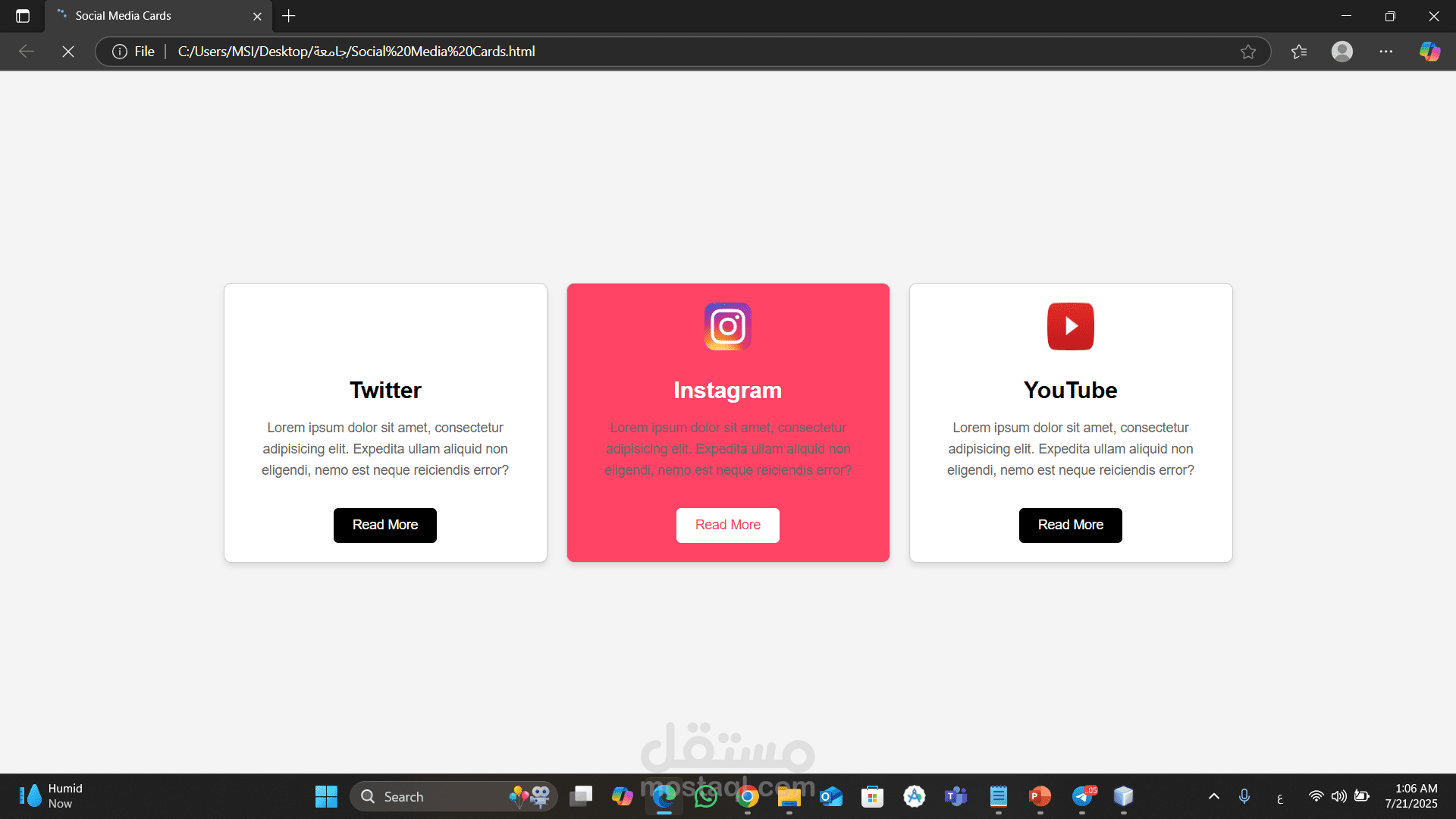 Social Media Cards
