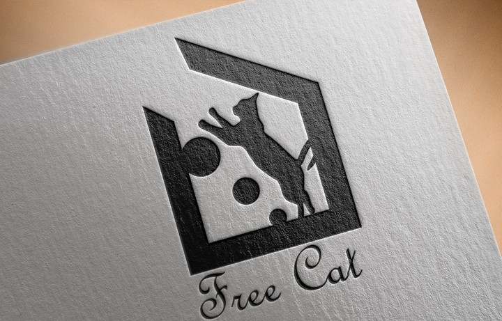 لوغو لمحل العاب قطط  في أمريكا FREE CAT