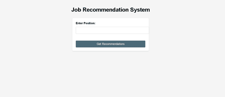 job recommendation system
