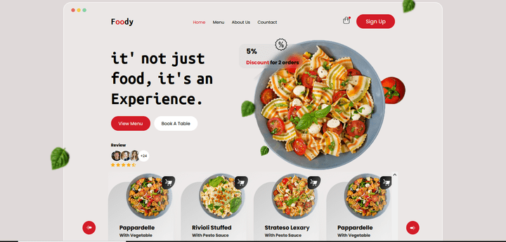 Pizza Restaurant website