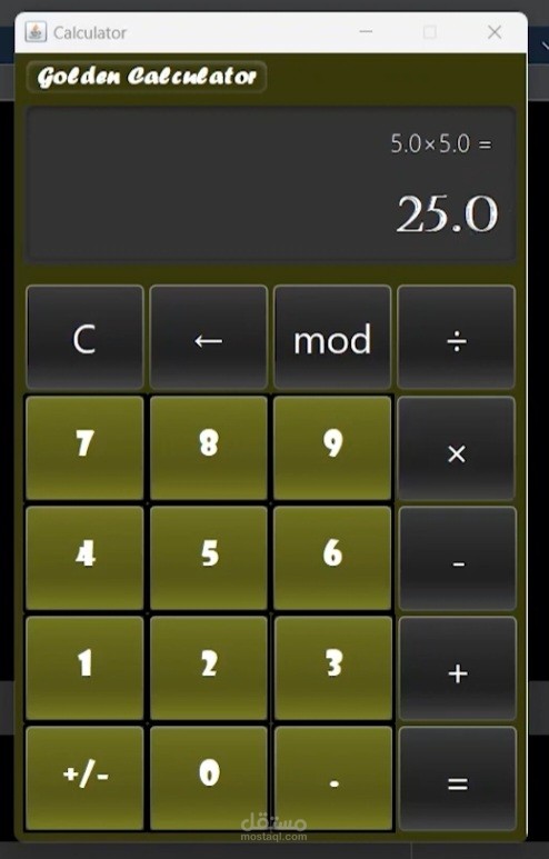 Project Calculator by java | مستقل