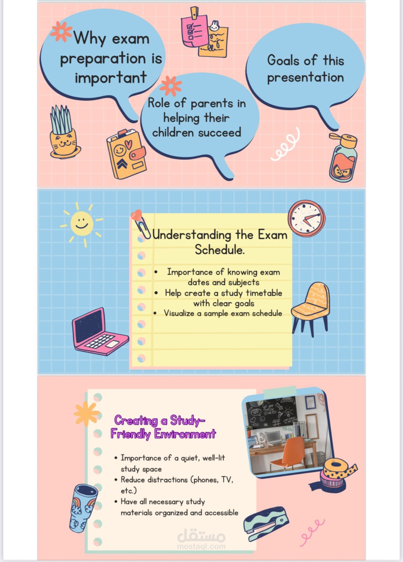 workshop was designed to support mothers in helping their children prepare for final exam days