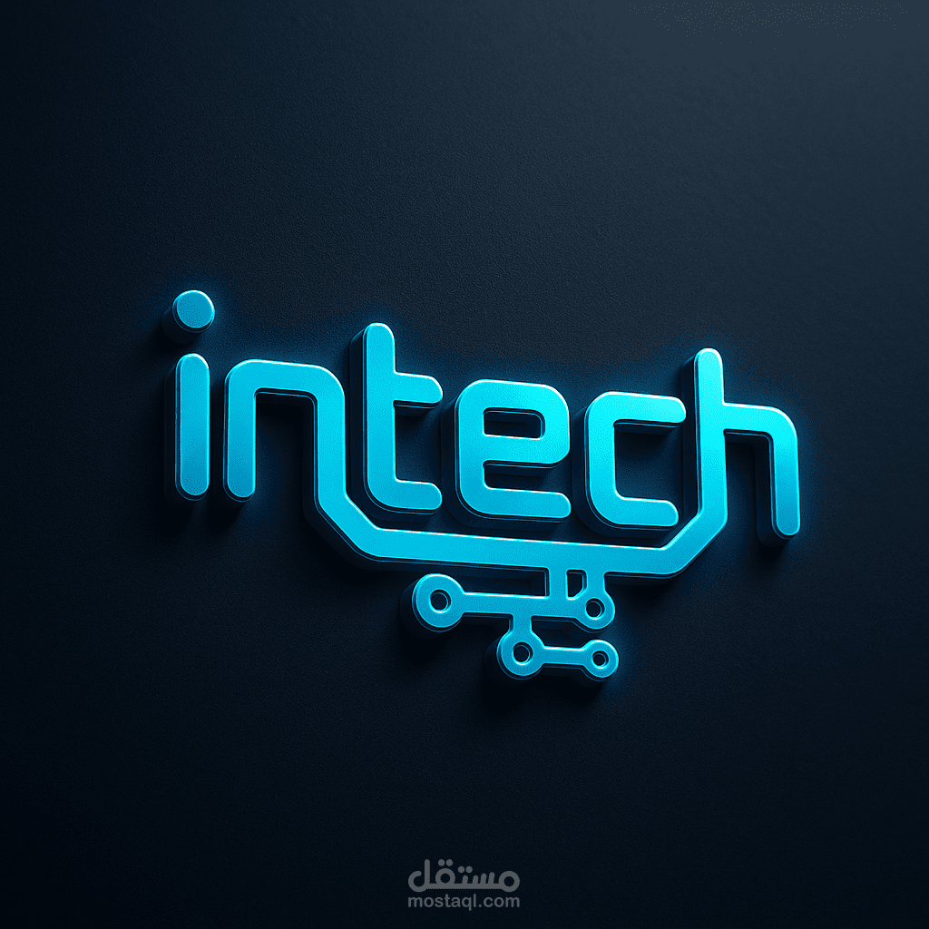 عمل شعار لشركة intech المتخصصة في التصميمات